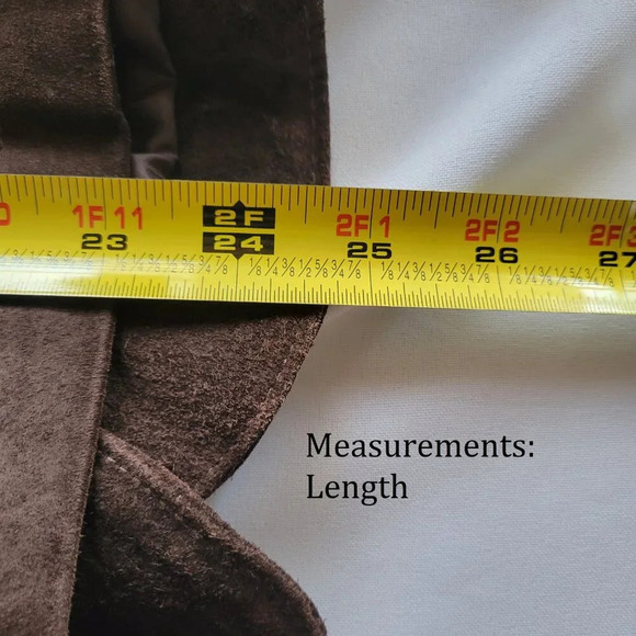 Live a Little Genuine Leather Suede Vintage Boho Hippie Jacket w/Grommets (Size: - Picture 15 of 16